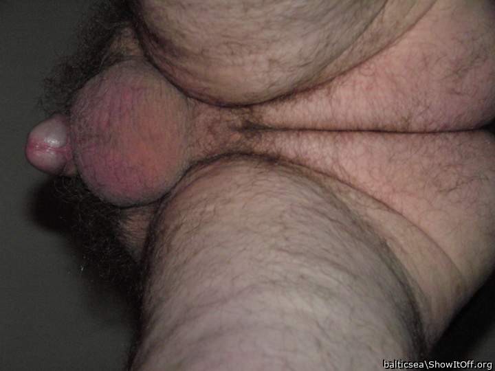 Hot underneath view of your ass, balls and knobhead    