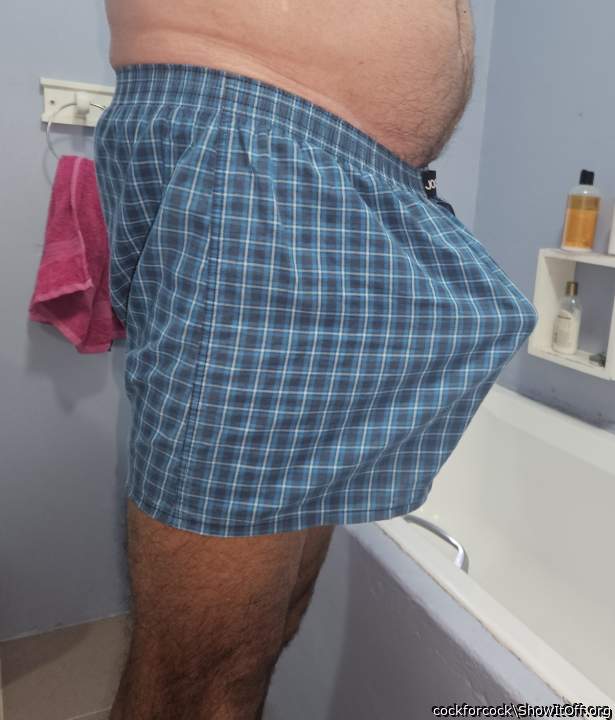 Not my usual way of walking around while he is horny