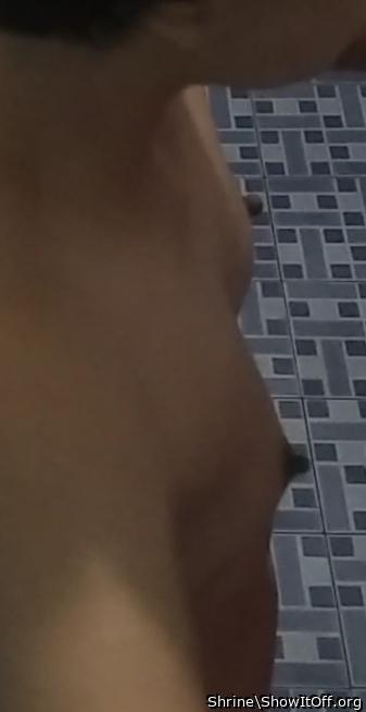 Love to suck on your nice hard nipples.    