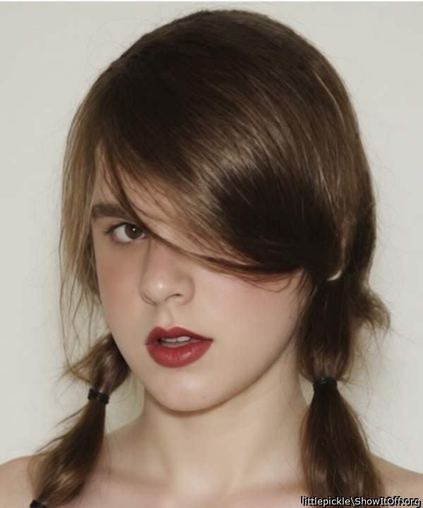 Littlepickle with lipstick and makeup