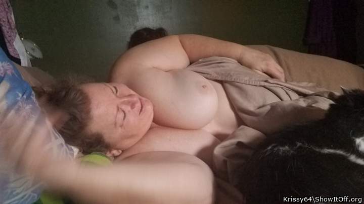 Christine Krug's boobs in bed