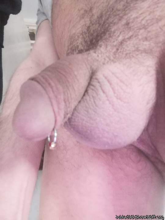 Frenum piercing for my little cock