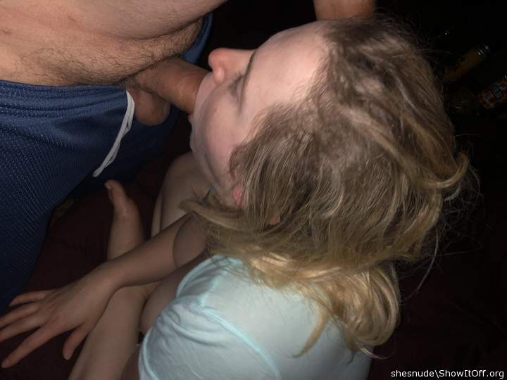 Sucking my mans cock