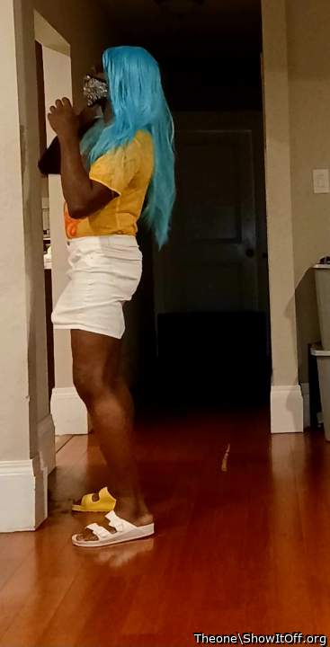 U See The Bulge 10 inches of BBC under this Skirt Ready to Pound a Bitch Boy