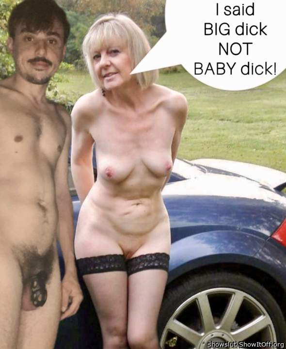 Even granny wouldn't try to fuck that tiny cock.