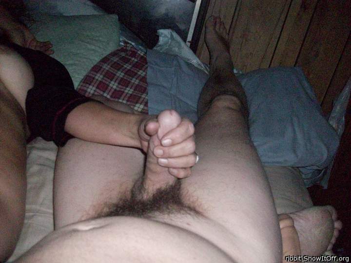 Nice fat dick and a proper man bush too