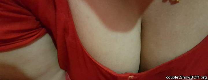 Photo of breasts from couple