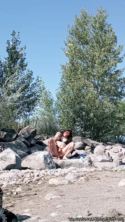 Dildo on the river edge