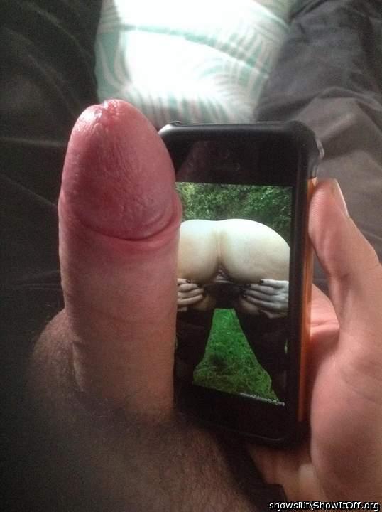 Foreskin pulled back for my ass