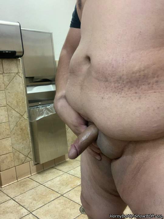 Cock out in gym restroom 2
