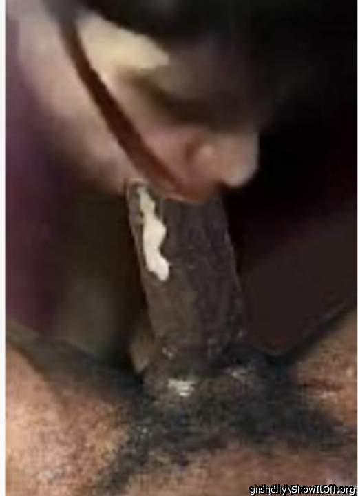 Big  black cock. Bj