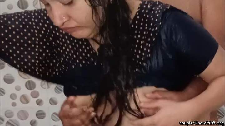 Photo of breasts from couple