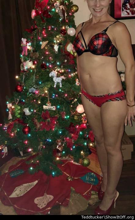 Wife in Christmas panties
