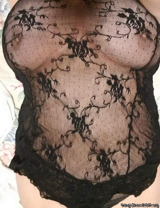 Sexy black lace and titties