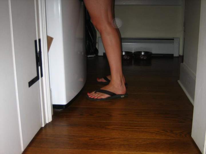 my legs and flip flops