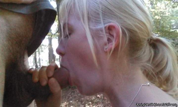 You look fantastic with that cock in your mouth.  I wish tha