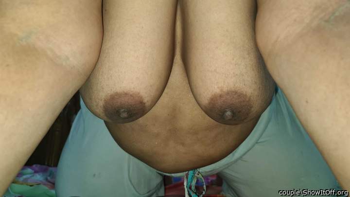 Photo of breasts from couple