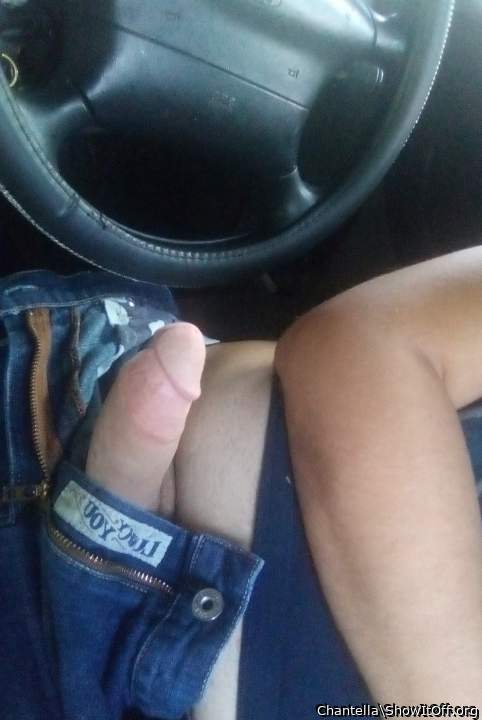 Oh yeah this is so hot. Driving with your cock out. Thats a