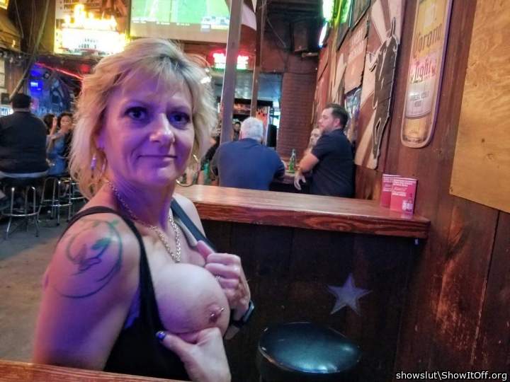 Erin gets her tits out