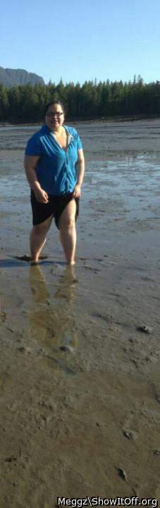 Playing in the mud like my sexy exposed calves?