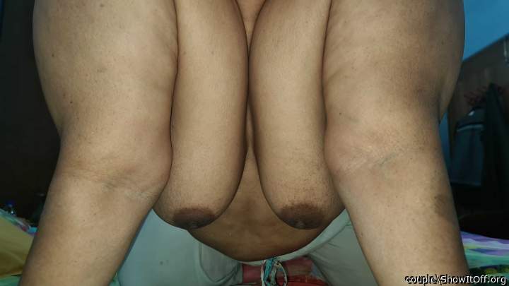 Photo of boobs from couple