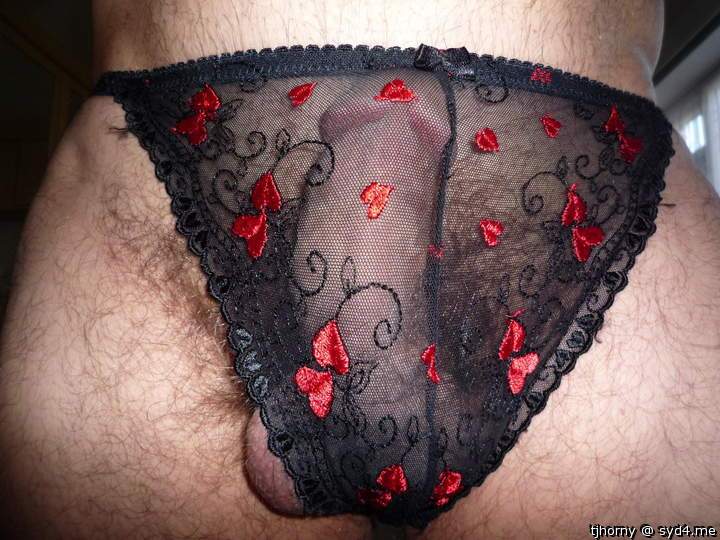 Love seeing a sexy cock in panties.