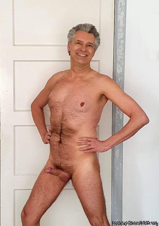 Naked, excited, fun, happy!