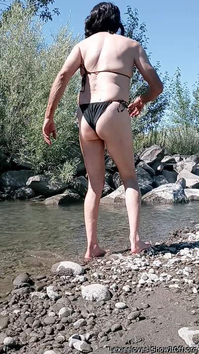 My ass in black bikini