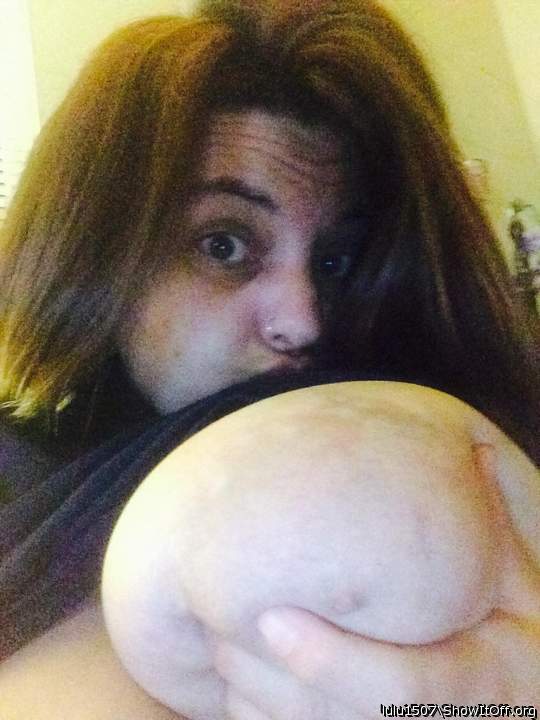 I imagine that big sexy tit in my mouth and tongue  