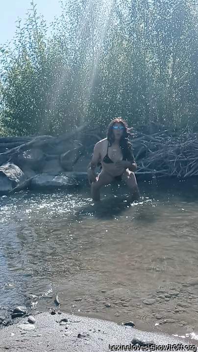 Playing in the water