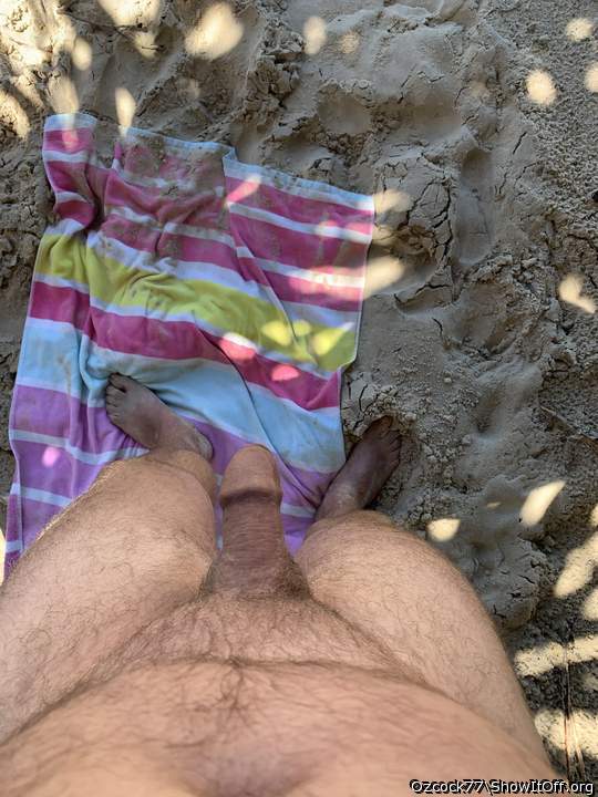 Dick out on nude beach