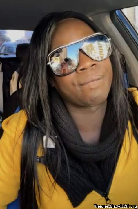 My CD wife outside looking fly