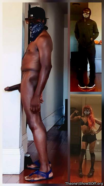 Pics Of Me As a Man ' an a Crip Hood Fag and as muscle up   CD Sissy MS Hershey