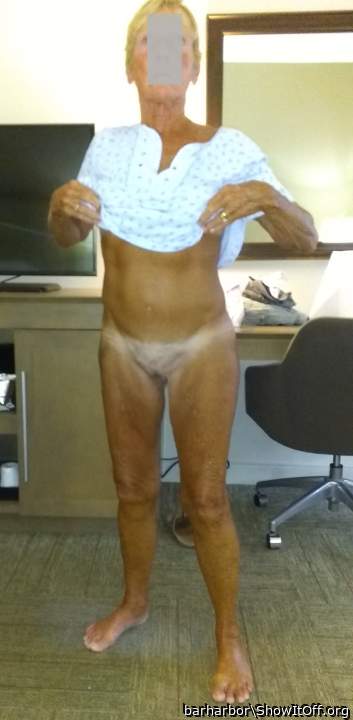 A frontal view of what's between my legs..