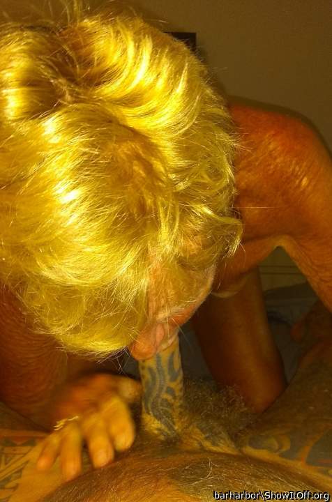 Taking it down my throat.