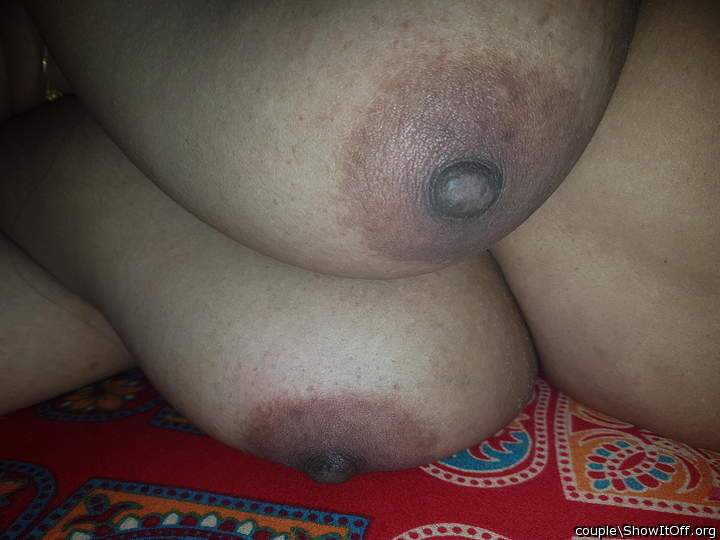 Photo of boobs from couple