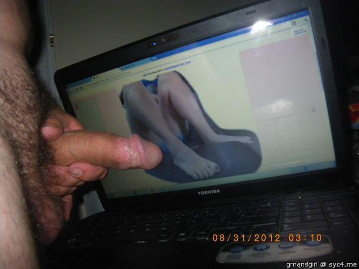 jb stroking to my feet!