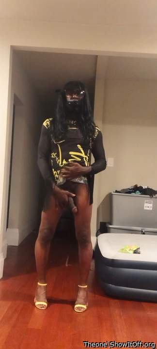 Under my dress I hit them with the big dick